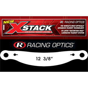 Racing Optics XStack Laminated Tearoffs, 10205C, 12-3/8" Post Spacing, Shape Banana