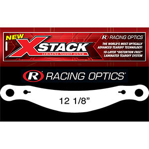 Racing Optics XStack Laminated Tearoffs, 10208C, 12-1/8" Post Spacing, Shape Banana